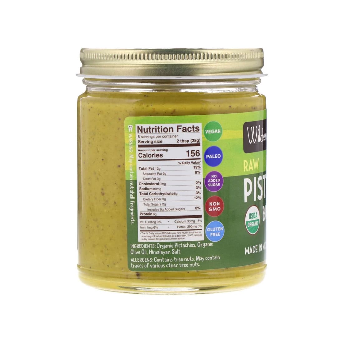 Wilderness Poets Raw Pistachio Butter – 2 L Bottle